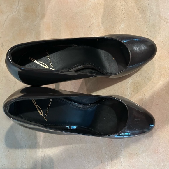 Brian Atwood Dark Grey Patent Leather Heels - Picture 3 of 5